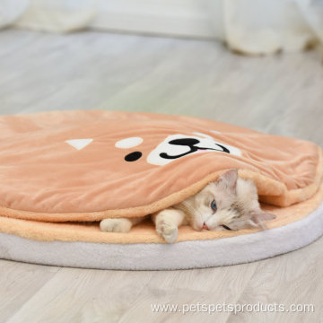 Short Plush Round Dog Bed Blanket Pet Beds